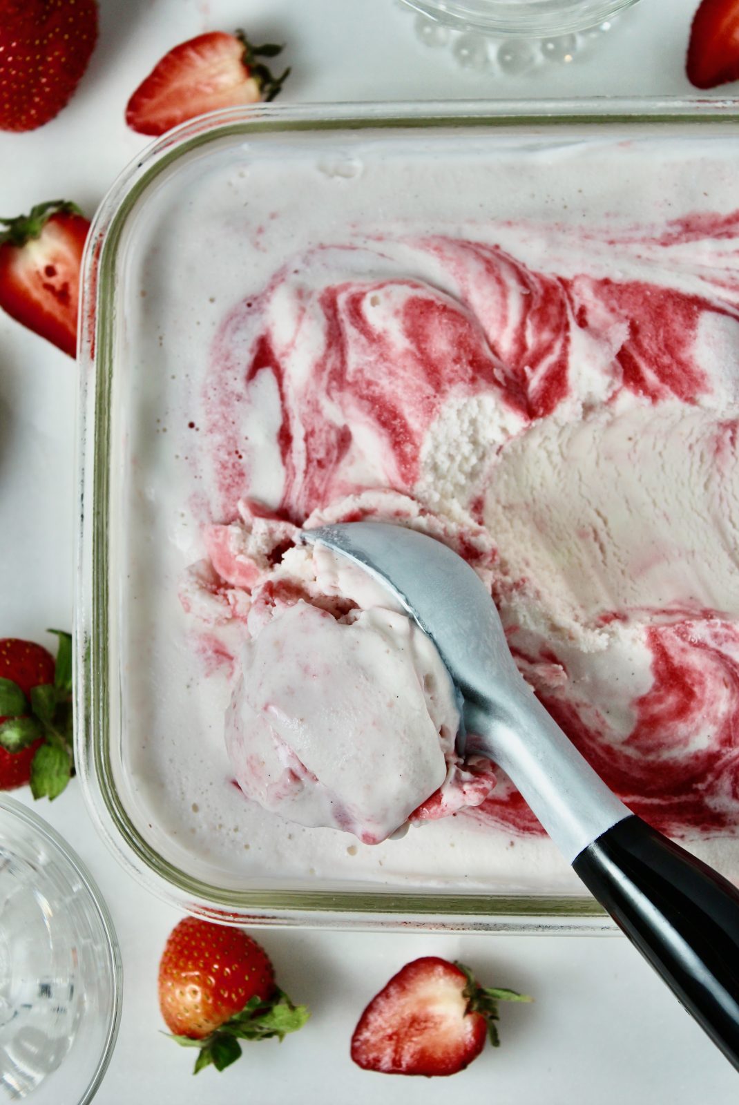 Simple Strawberry Ice Cream Recipe (No Eggs) with KitchenAid