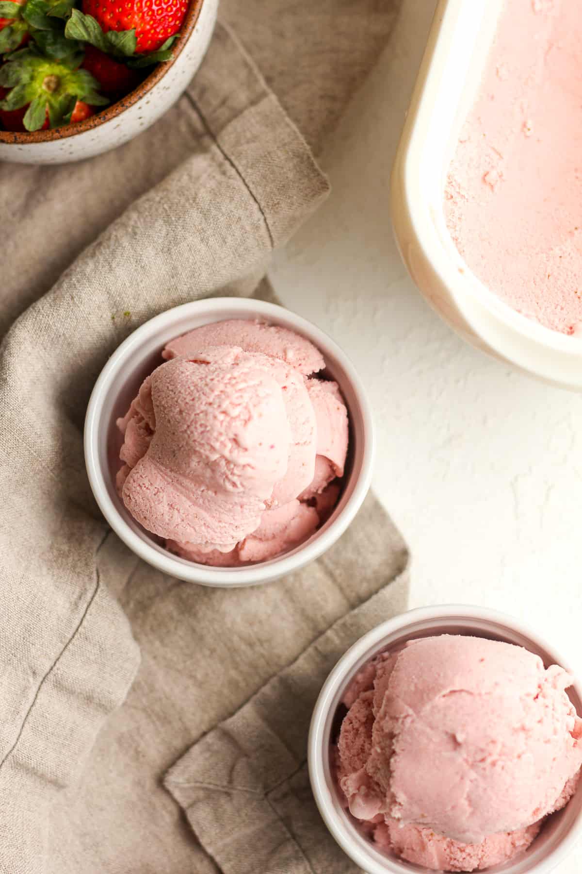 Simple Strawberry Ice Cream Recipe (No Eggs) with KitchenAid