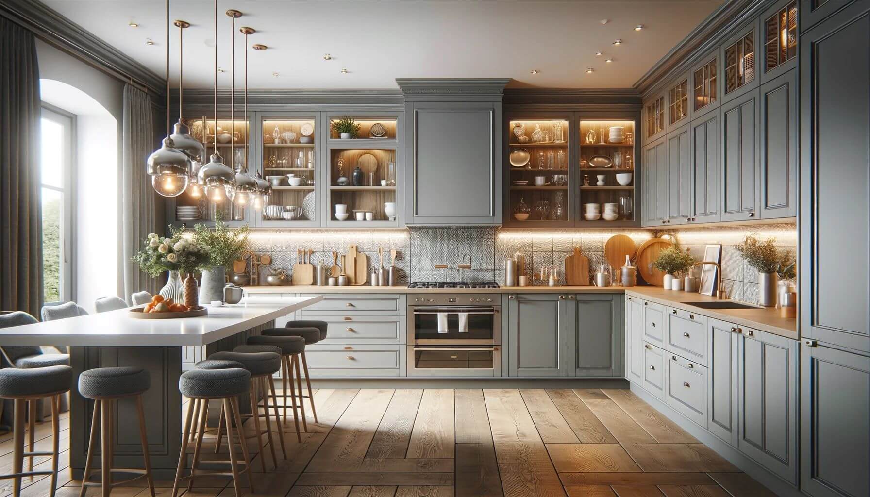 Create a Sophisticated Gold and Grey Kitchen with These Stylish Tips