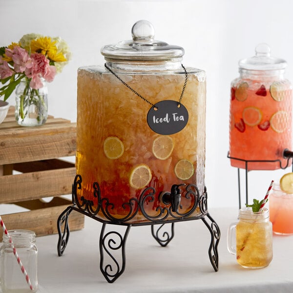 Durable 5 Gallon Beverage Dispenser with Spigot and Stand for Easy Serving