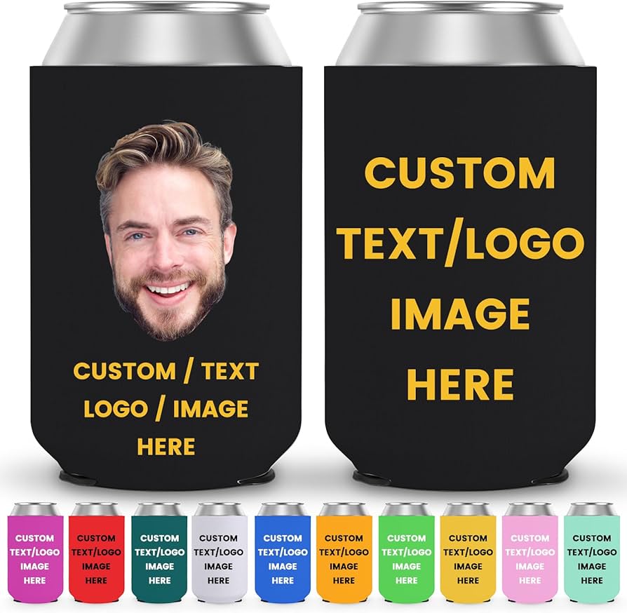 Custom Beverage Koozie Sleeves for Cans and Bottles – Insulated Foam Coolers
