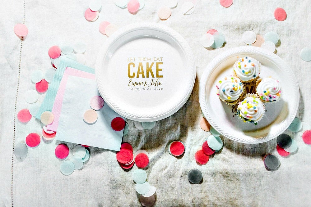 Personalized Wedding Dessert Plates: Custom Cake & Dessert Plates for Your Special Day