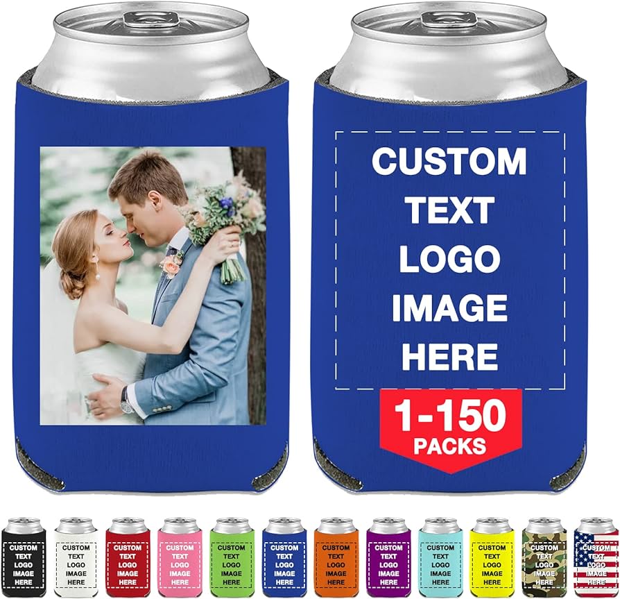 Custom Beverage Koozie Sleeves for Cans and Bottles – Insulated Foam Coolers