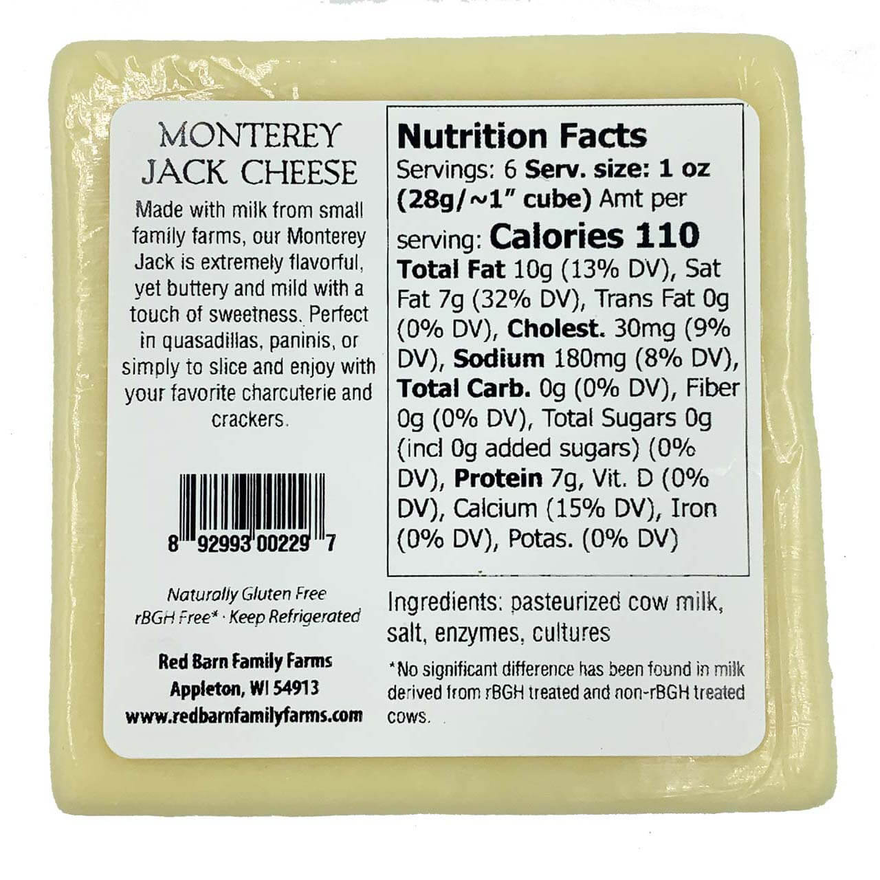 What Ingredients Make Up Monterey Jack Cheese?