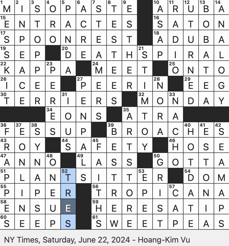 Mix in the Kitchen: Solve the June 2024 NYT Crossword Clue
