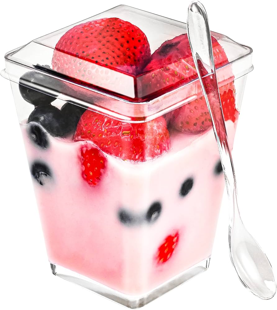Shop Affordable Dessert Cups with Lids – Clear & Durable Options