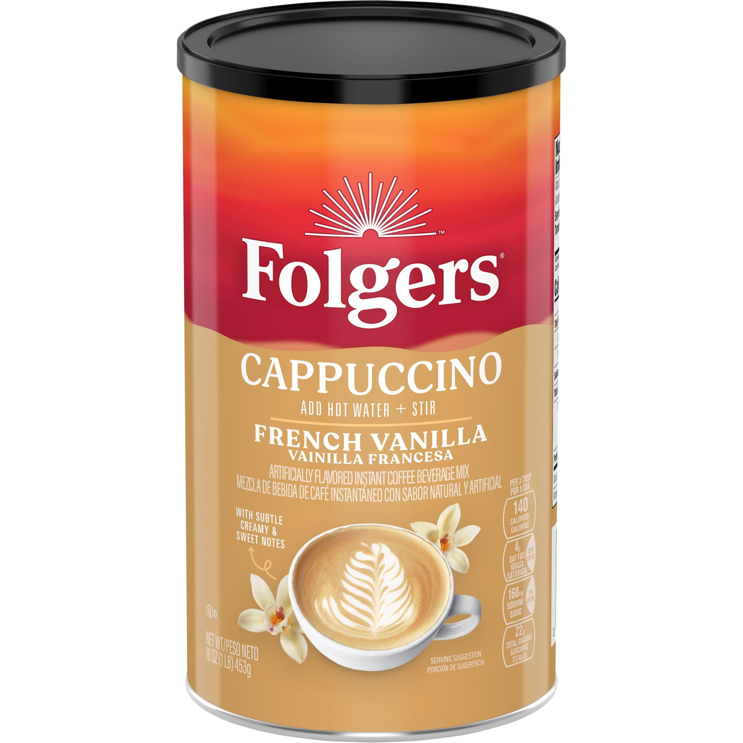 Cappuccino French Vanilla Instant Coffee Beverage Mix: A Quick and Tasty Coffee Experience