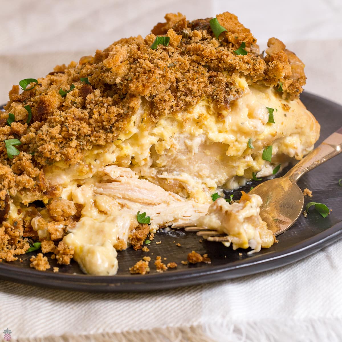 Easy 4-Ingredient Crockpot Chicken Stuffing