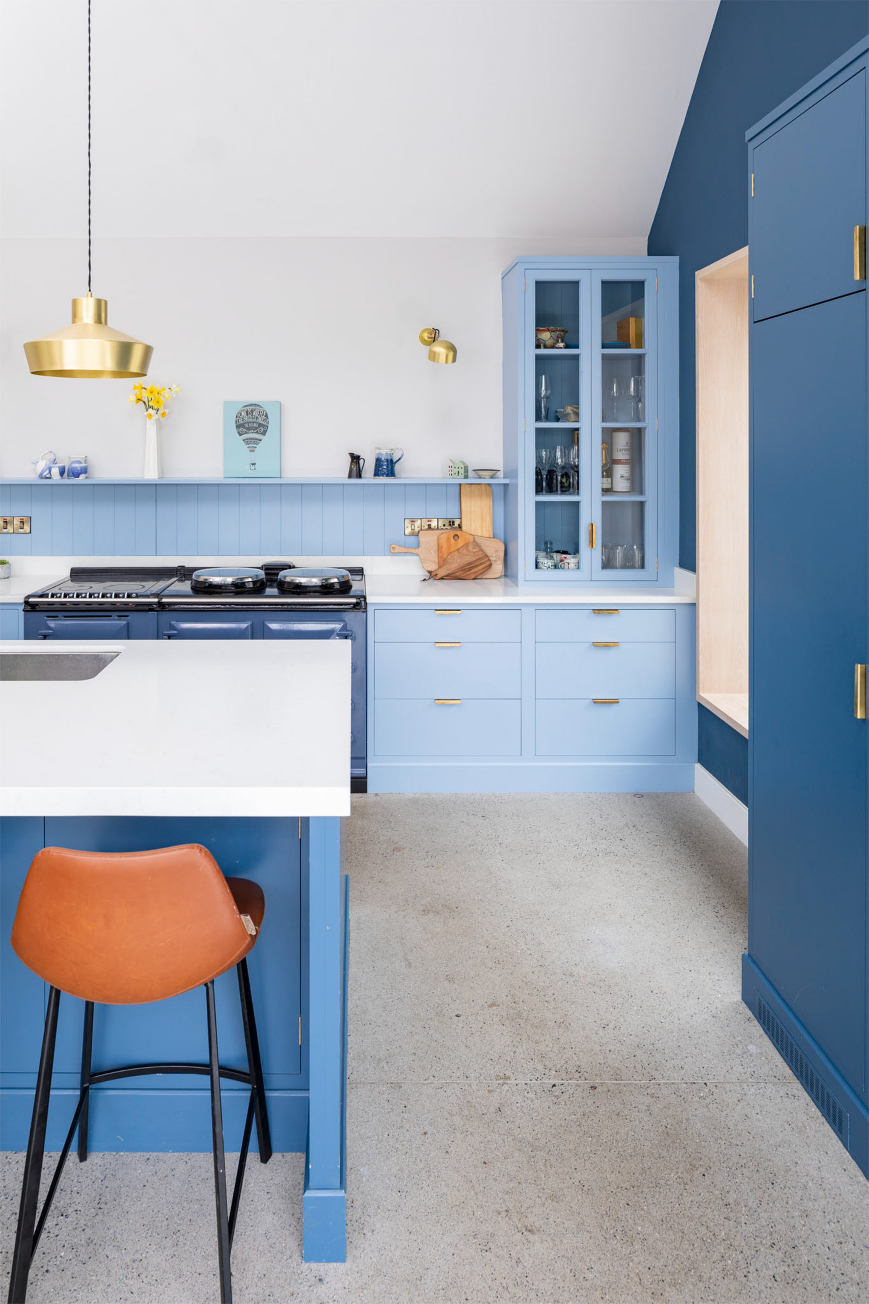 How to Style a Blue Kitchen Counter for a Modern and Inviting Space