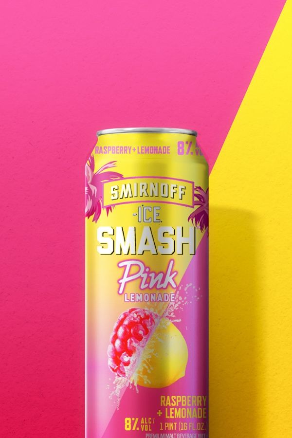 Enjoy Smirnoff Ice Smash Pink Lemonade: A Bold Fusion of Raspberry & Lemon Flavors