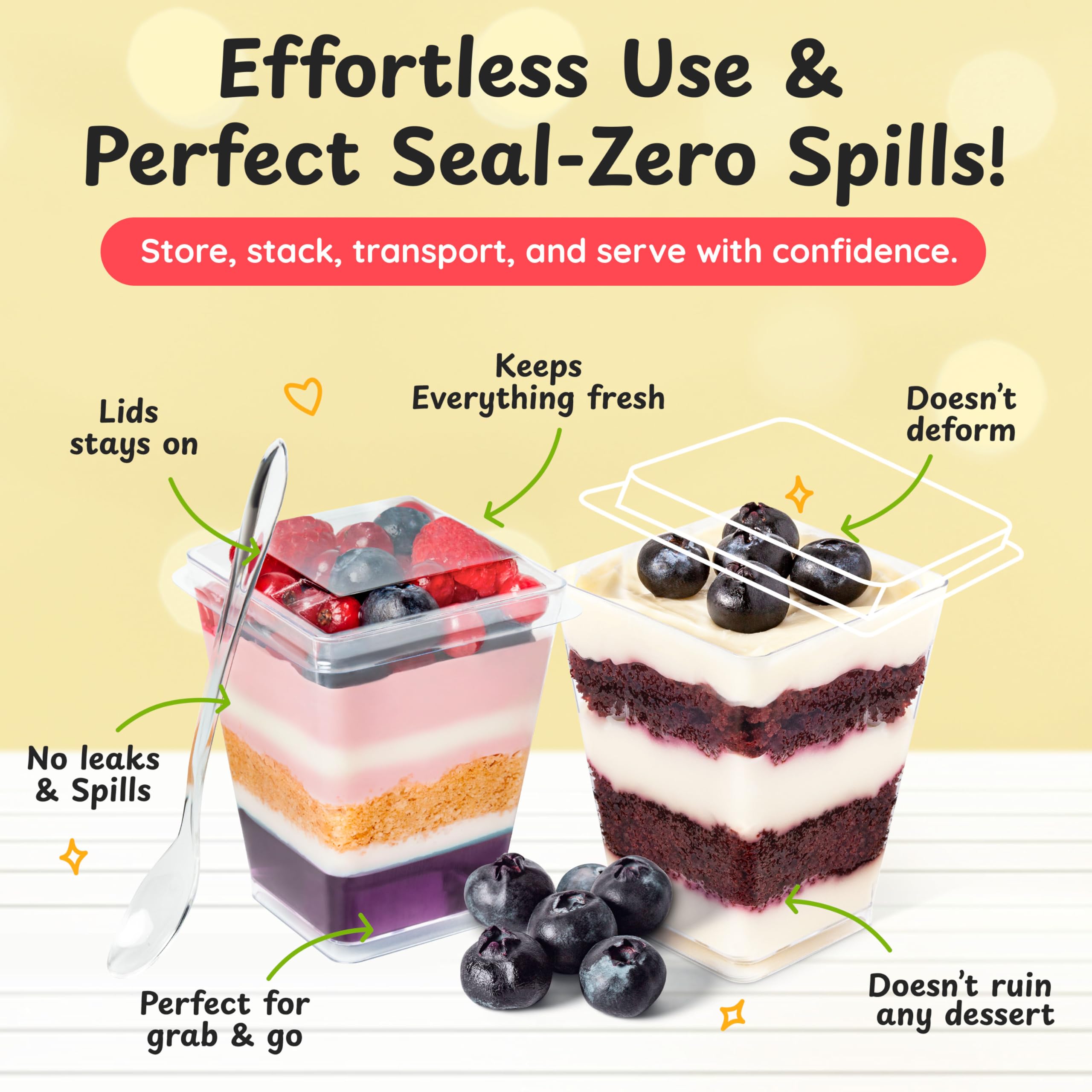Shop Affordable Dessert Cups with Lids – Clear & Durable Options