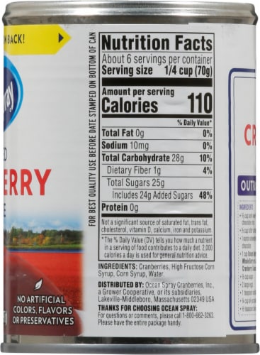 What Are the Key Ingredients in Ocean Spray Jellied Cranberry Sauce?