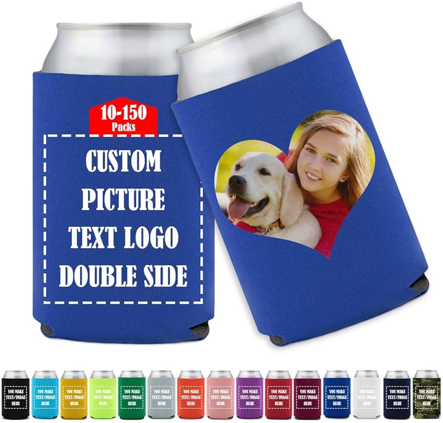 Custom Beverage Koozie Sleeves for Cans and Bottles – Insulated Foam Coolers