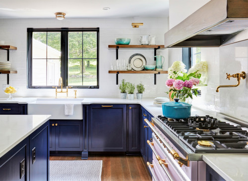 How to Style a Blue Kitchen Counter for a Modern and Inviting Space