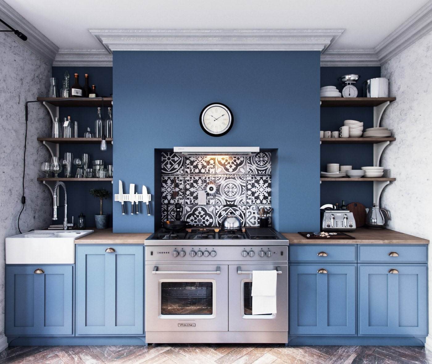 Smoky Blue Kitchen Cabinets: A Trendy and Elegant Choice