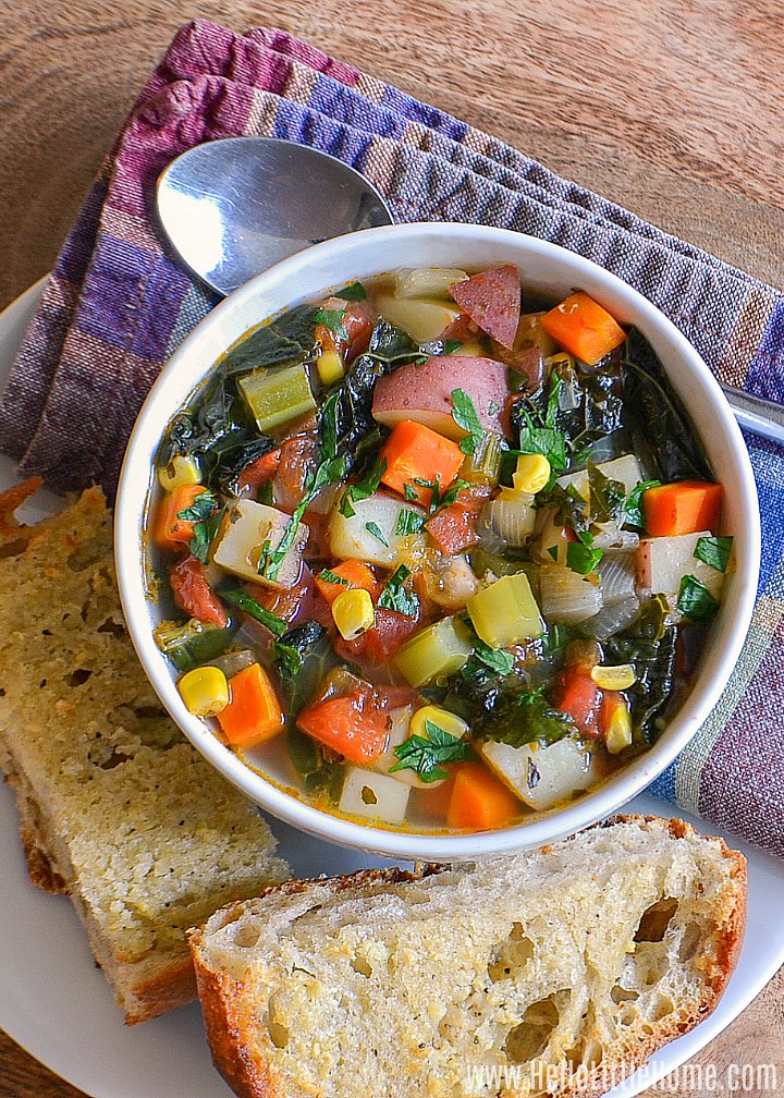 Delicious Kitchen Sink Soup: Perfect for Using Up Leftover Vegetables