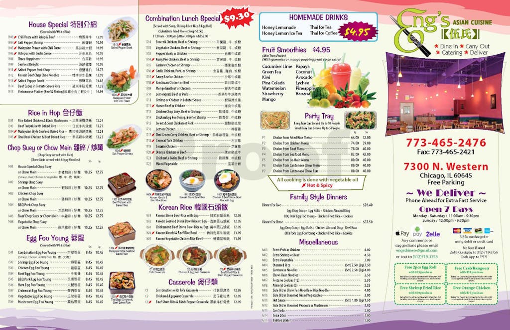 Engs Asian Cuisine Menu: What Delicious Dishes Can You Find?