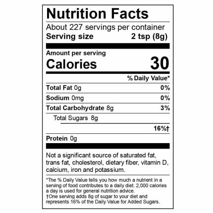 Sweet and Simple: Imperial Sugar 4 Pound Bag Ingredients Listed