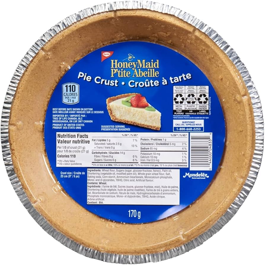 Easy Peasy! Premaid Honey Maid Graham Cracker Crust Ingredients Listed