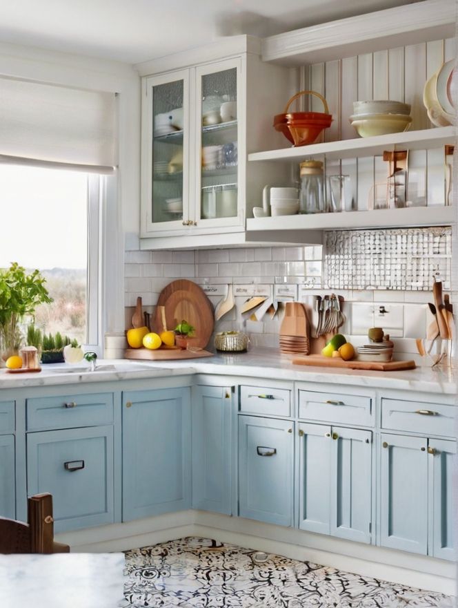 Affordable Baby Blue Kitchen Cabinets: Style on a Budget