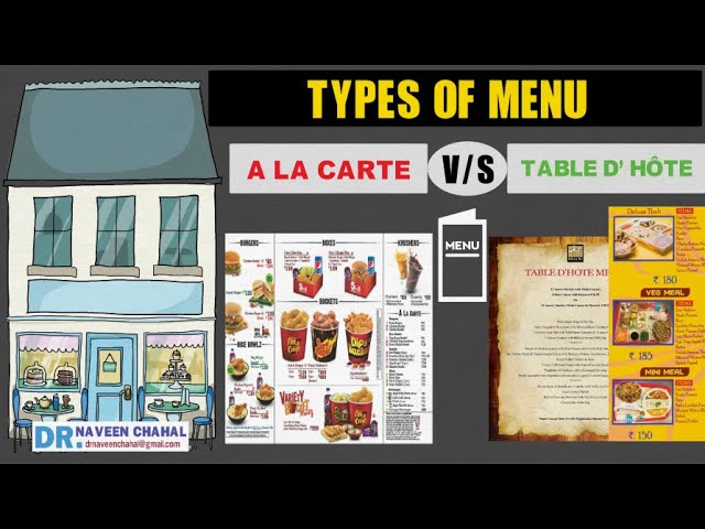 Cuisine a la carte vs Table dhote: Whats the Difference and Which is Better