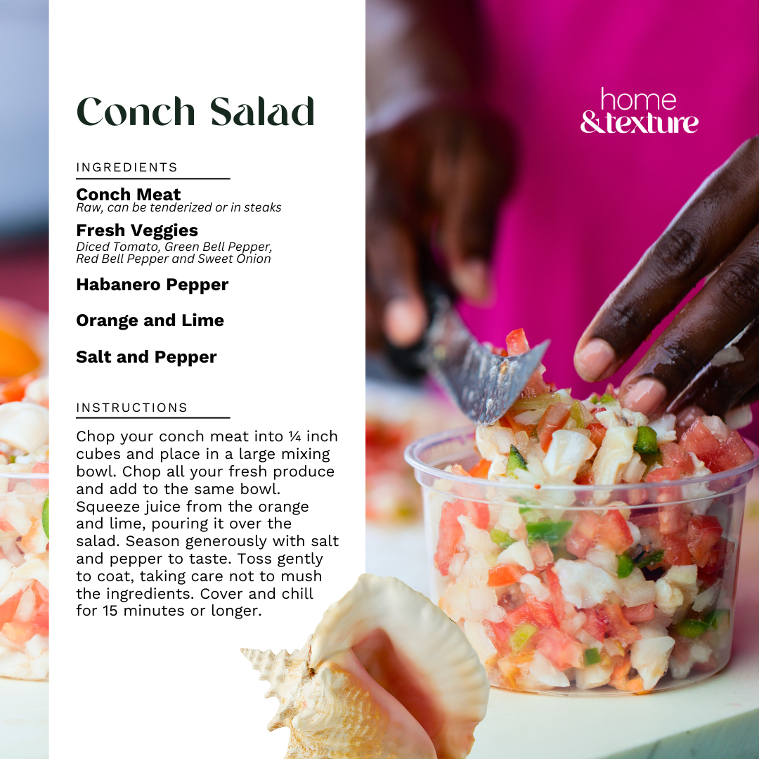 What are the ingredients for conch salad? Get the full list here!