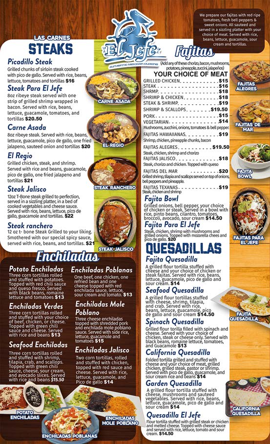 El Jefe Ames Menu: Authentic Mexican Food You Gotta Try