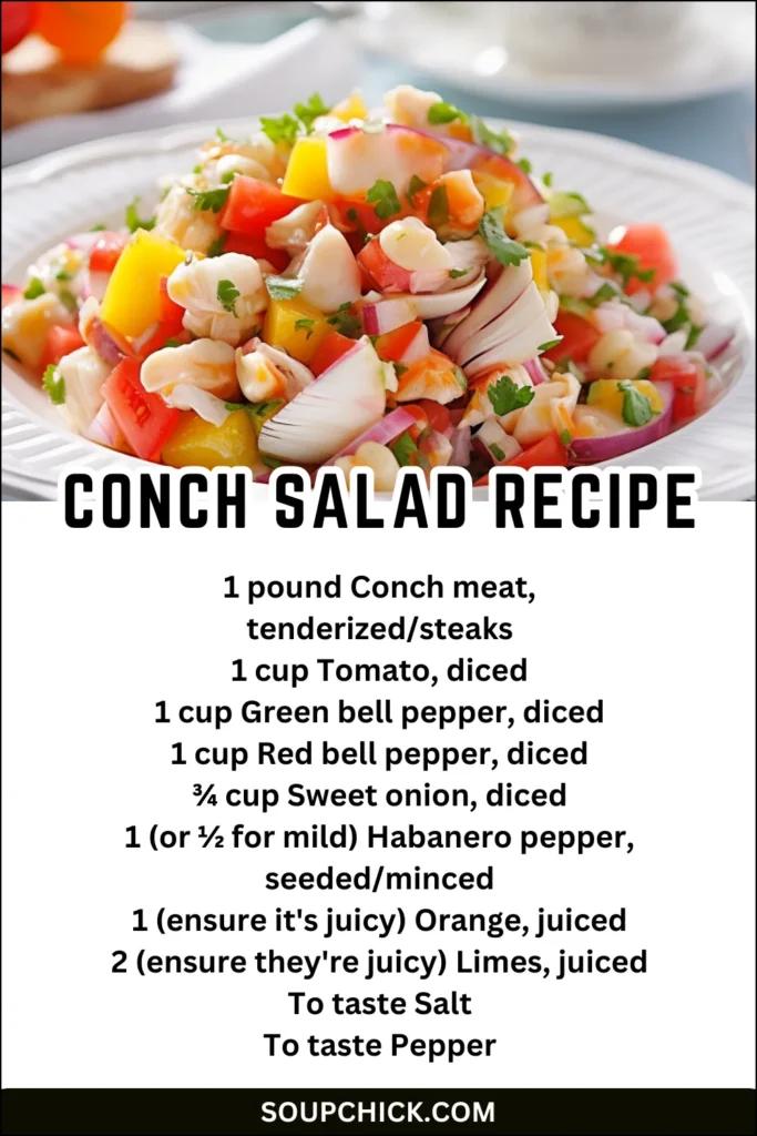 What are the ingredients for conch salad? Get the full list here!