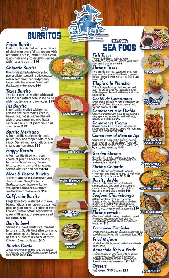 El Jefe Ames Menu: Authentic Mexican Food You Gotta Try