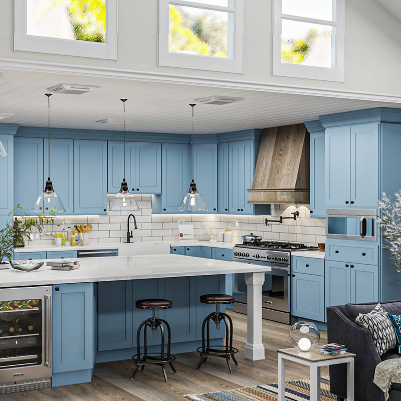 Where to Find Top Quality Light Blue Lower Kitchen Cabinets Wholesale