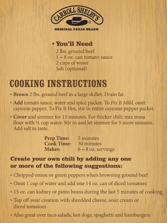 Carroll Shelby Chili Recipe Ingredients: Whats in the Original? Try This Classic Chili Recipe with its Authentic Ingredients List
