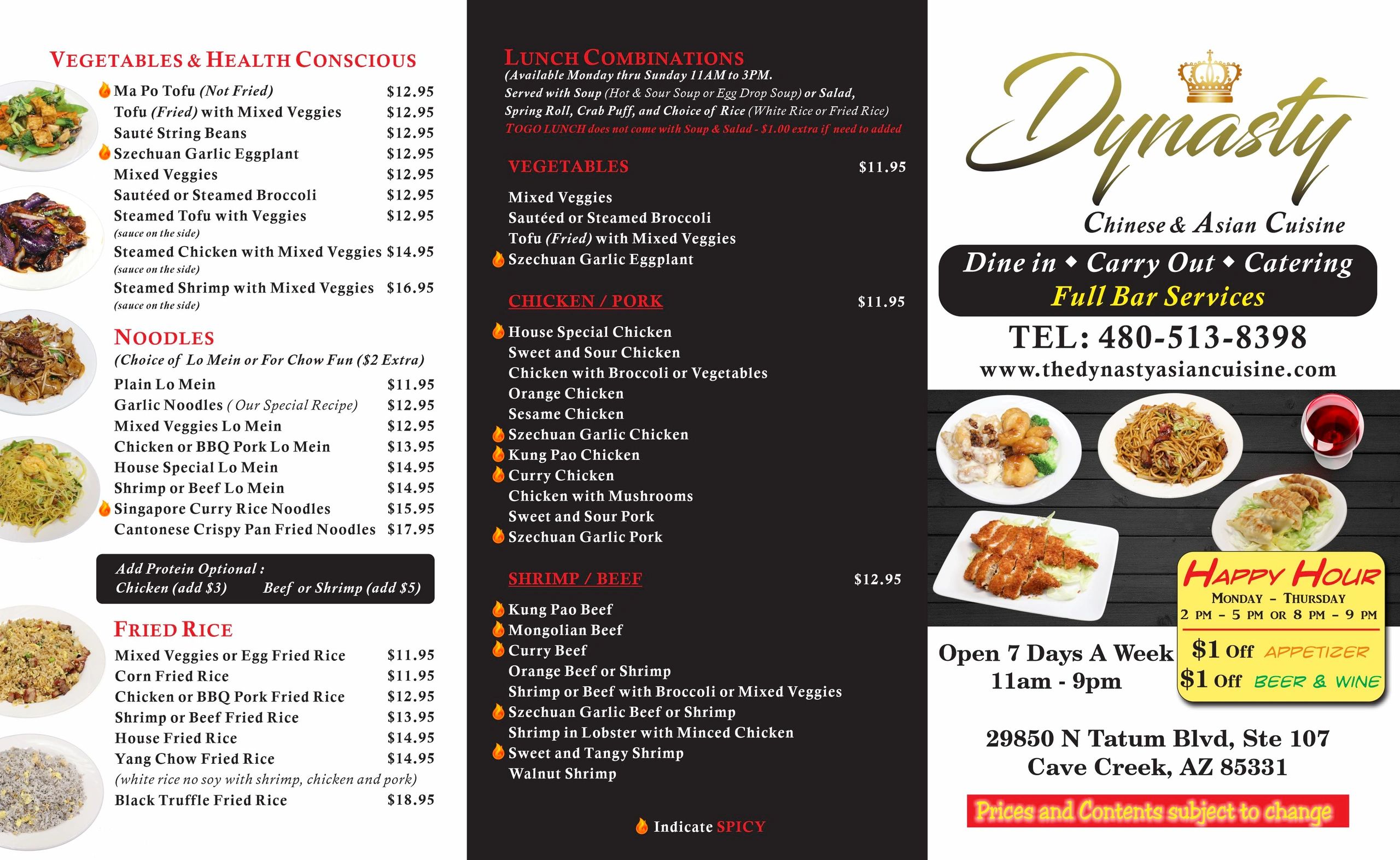 Dynasty Chinese & Asian Cuisine Menu: Check Out Their Tasty Dishes and Prices!