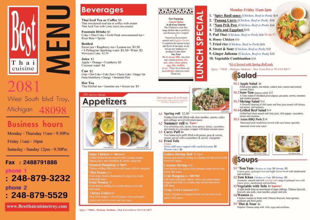 Best Thai Cuisine Menu: A Guide to Delicious Thai Food!