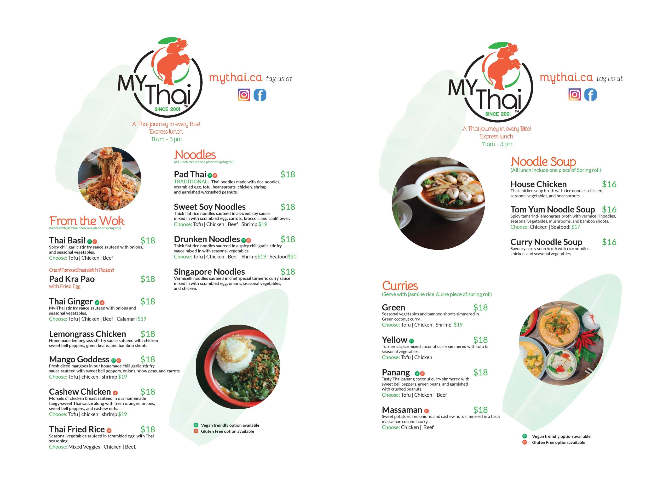 My Thai Cuisine Menu: Check Out Our Tasty Dishes
