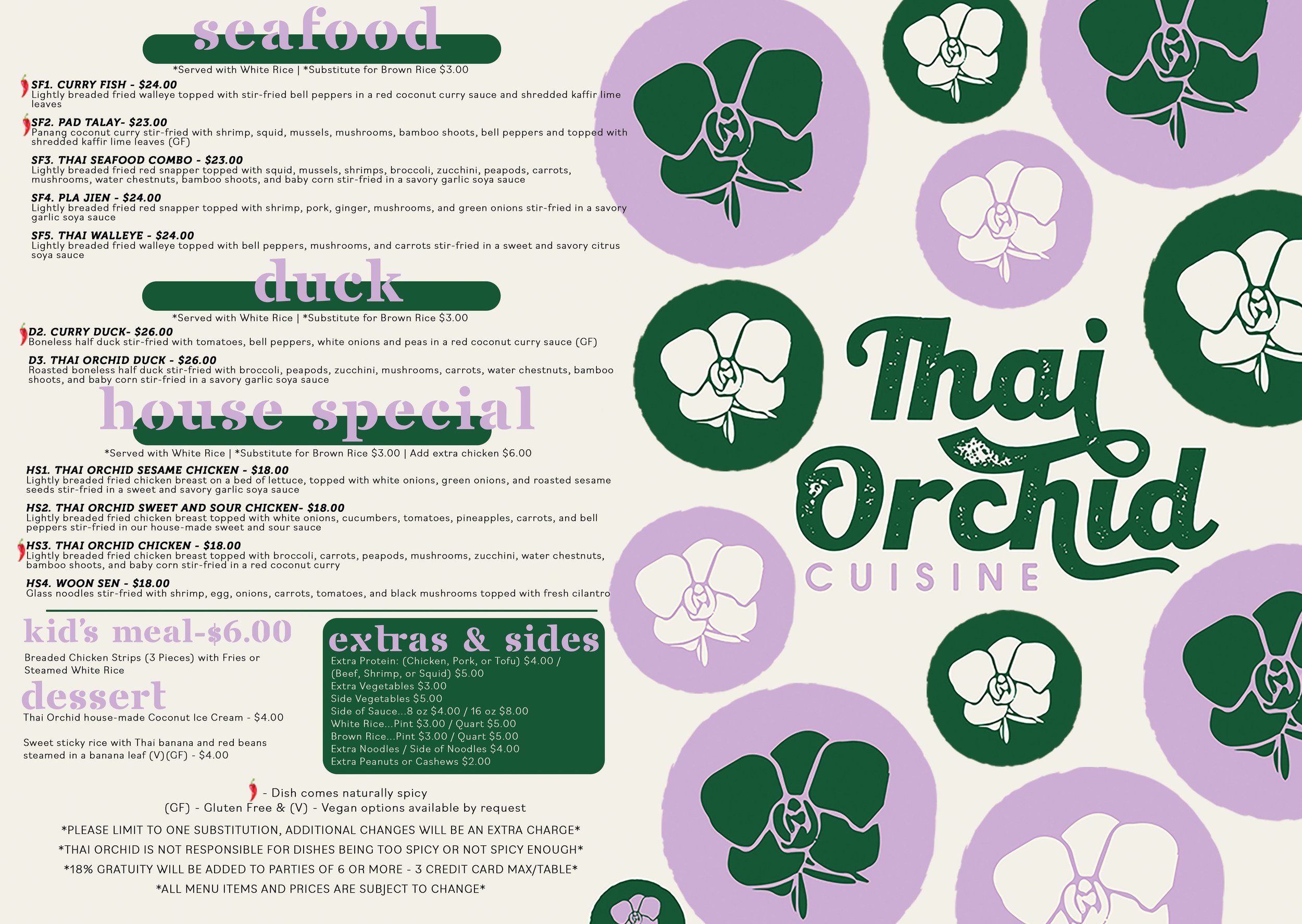 Thai Orchid Cuisine Menu: Whats on the menu that is tasty and good? Check Out These Tasty Dishes!