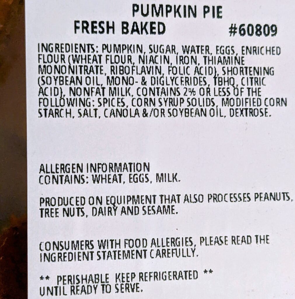 Whats in Costco Pumpkin Pie? See All the Pumpkin Pie Costco Ingredients Here!