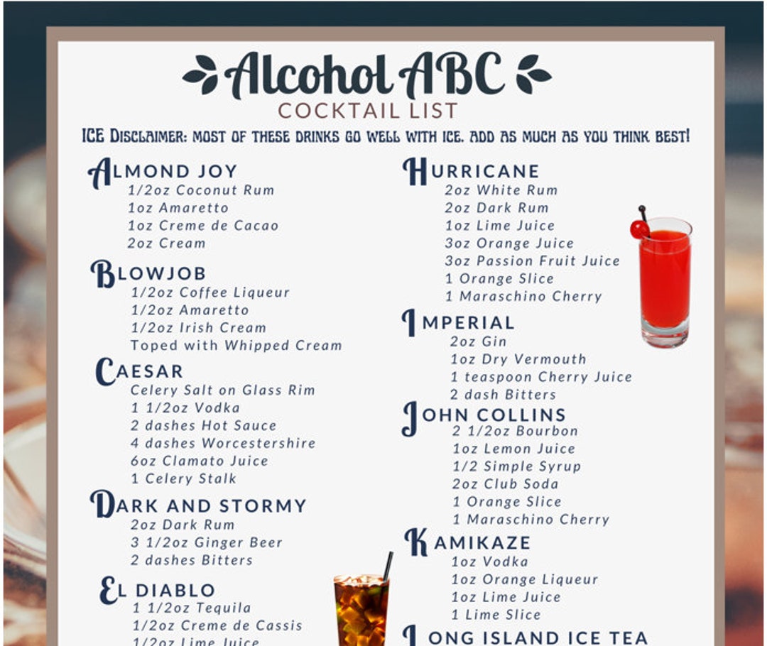 Easy Guide to Our Alcoholic Beverages Menu: Lets Find Your Drink!