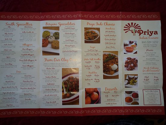Priya Indian Cuisine Menu Find Your Favorite Dish Here Today