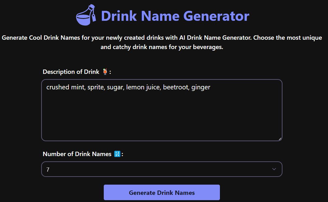 Cool & Catchy Names: Your Guide to Using a Beverage Name Generator.