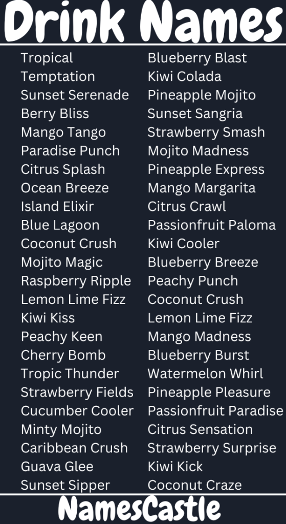 Cool & Catchy Names: Your Guide to Using a Beverage Name Generator.