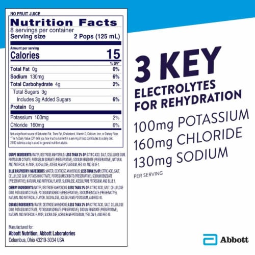 Find Out: pedialyte pop ingredients and Usage Details.