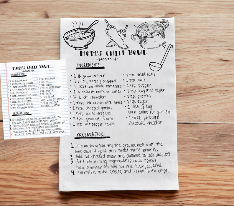 Recipe on a Tea Towel? Create Personalized Kitchen Towels Now.