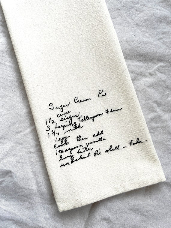 Get Personalized Kitchen Towels with Recipes: Cherish Family Traditions.