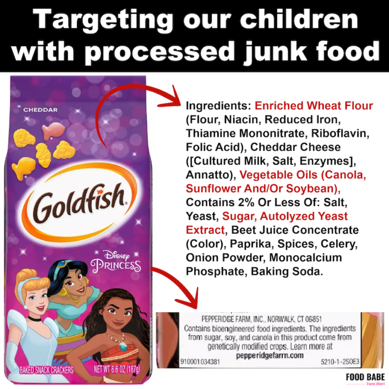 Read This Before Buying Goldfish Crackers, Hidden Harmful Ingredients.
