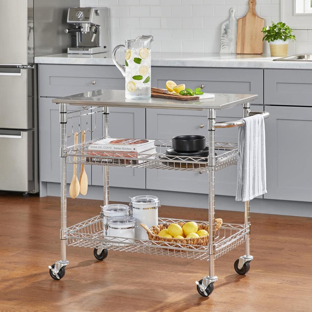 Buy a kitchen stainless steel cart: Options for every budget.