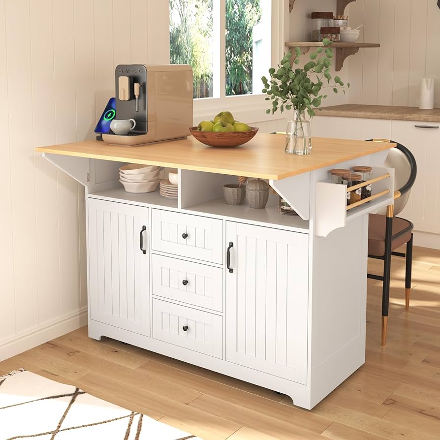 Foldable Kitchen Cart on Wheels: Get Extra Space Easily!