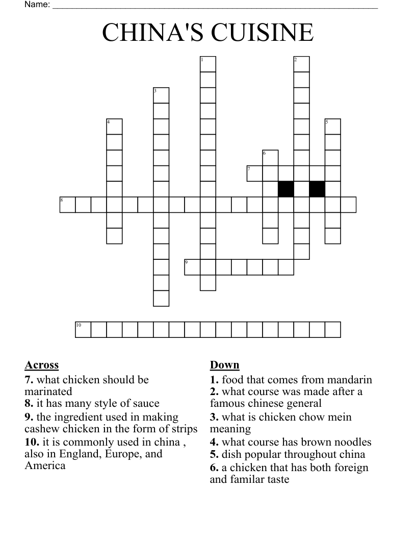 Style of Chinese Cuisine Crossword Puzzle? Find out the best guide for you.