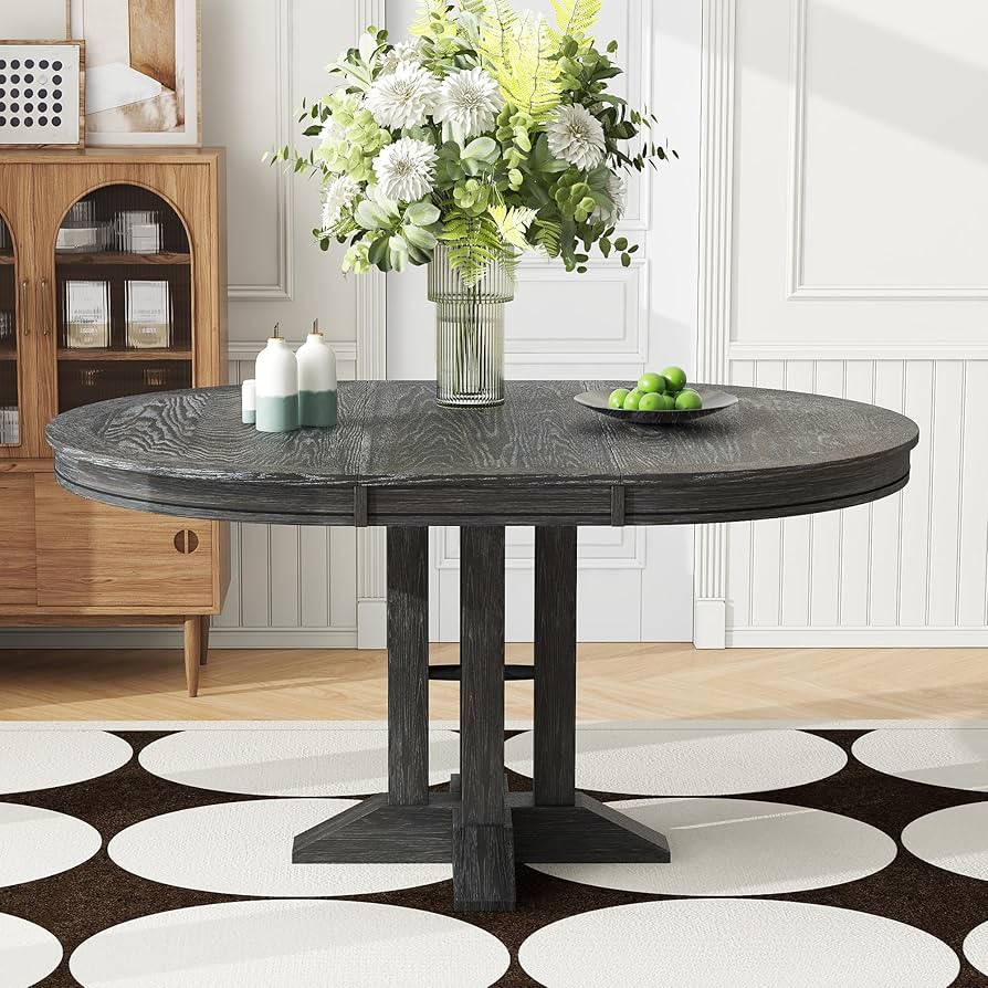 Round Kitchen Table with Leaf: Sizes & Style Guide Online