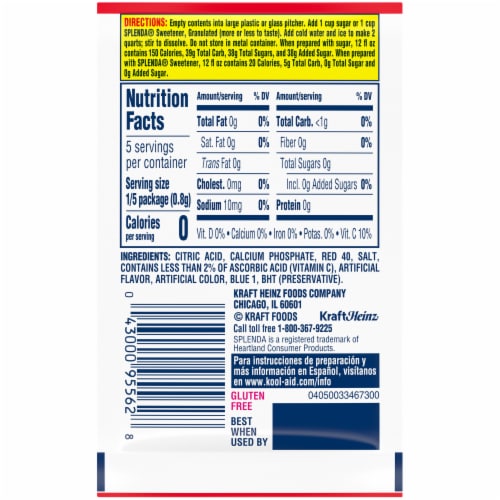 What are the main kool aid packet ingredients? Find out if it is mostly sugar and color.