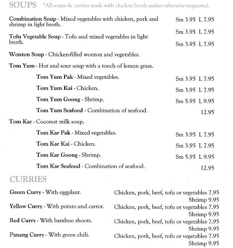 Bua Thai Cuisine Menu: A Taste of Authentic Thai Flavors